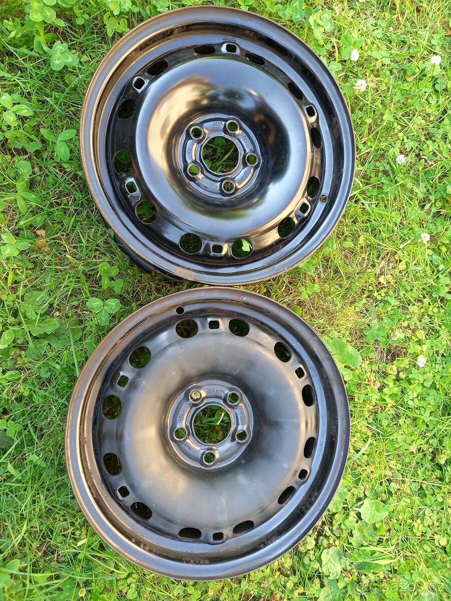 zánovní ocelové disky/poklice - Škoda (185/60 R15,6Jx15)