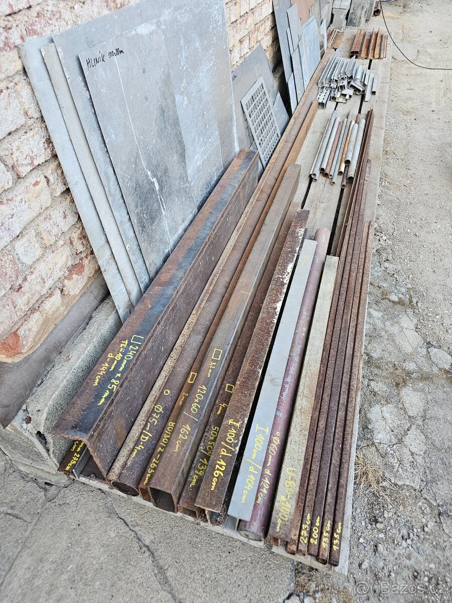 Železo, hutní materiál, jekly, vingle, překlady 15-20Kč/kg