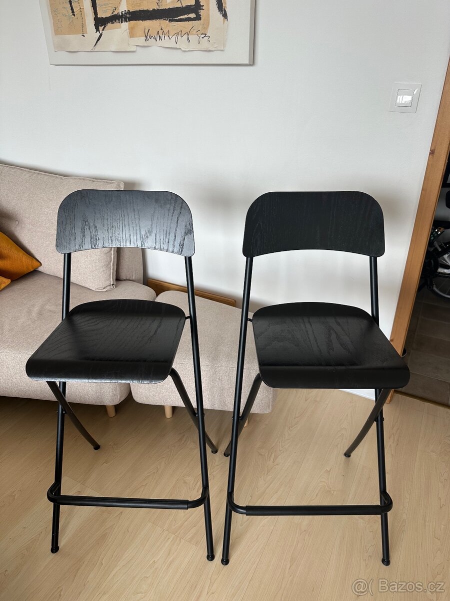 2x barová židle Ikea Franklin za půlku