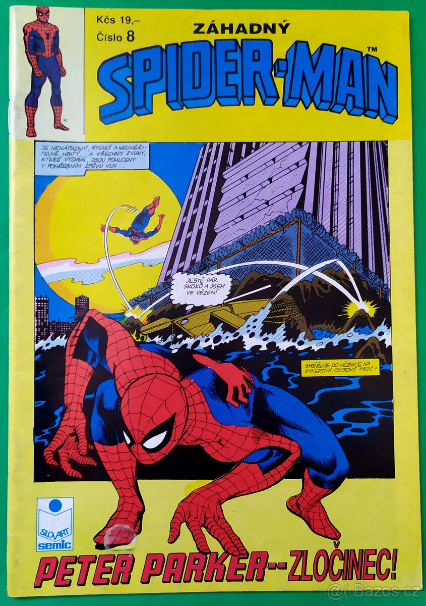Komiks SPIDERMAN č. 8/1991 Semic velmi PĚKNÝ STAV