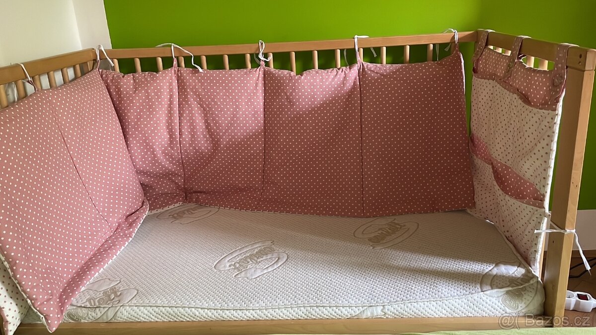 Kapsář do dětské postýlky + mantinel