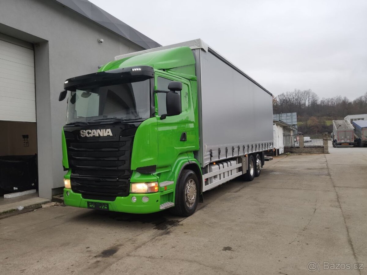 SCANIA R 400,VALNÍK S PLACHTOU 23-PALETOVÝ,HYDR. ČELO 3T