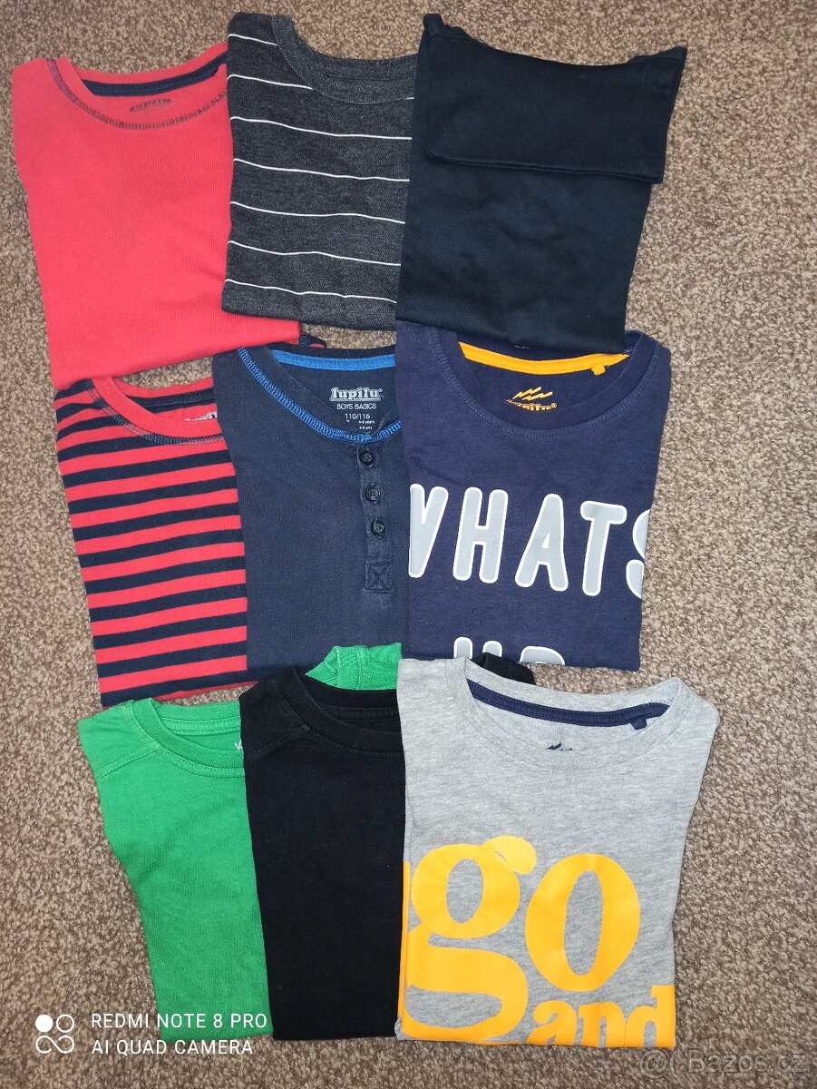 Trička s dlouhým rukávem - vel. 110/116