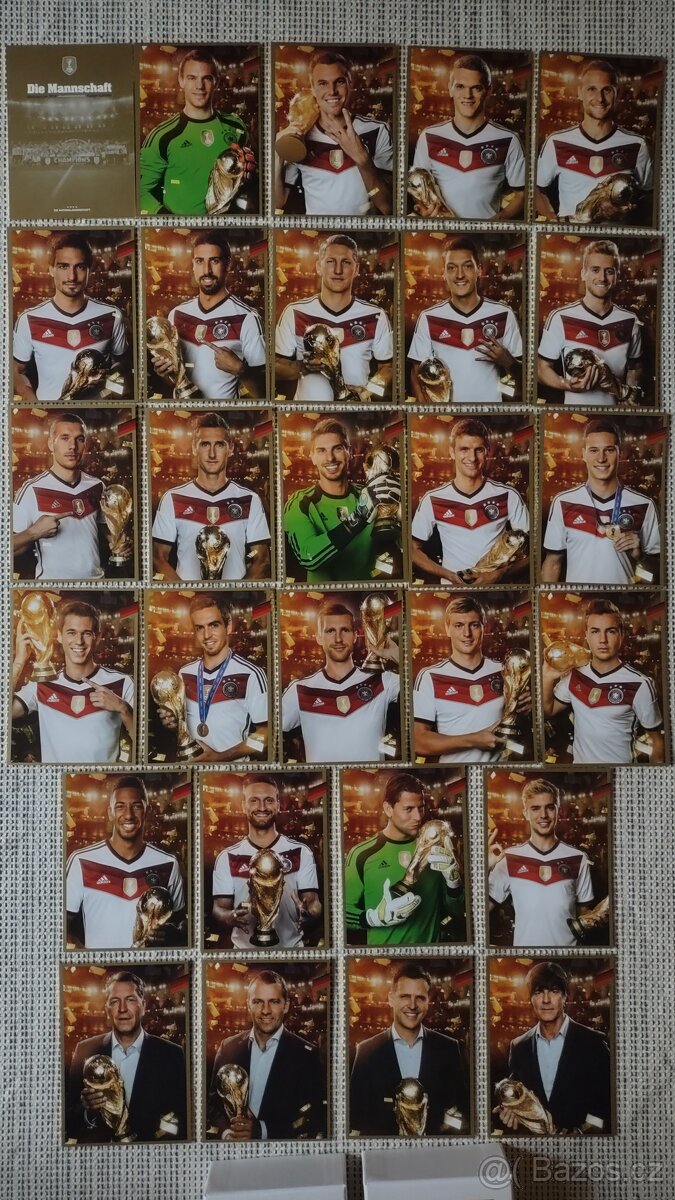 Fotbalové sběratelské karty - Německo Mistři světa Limitovan