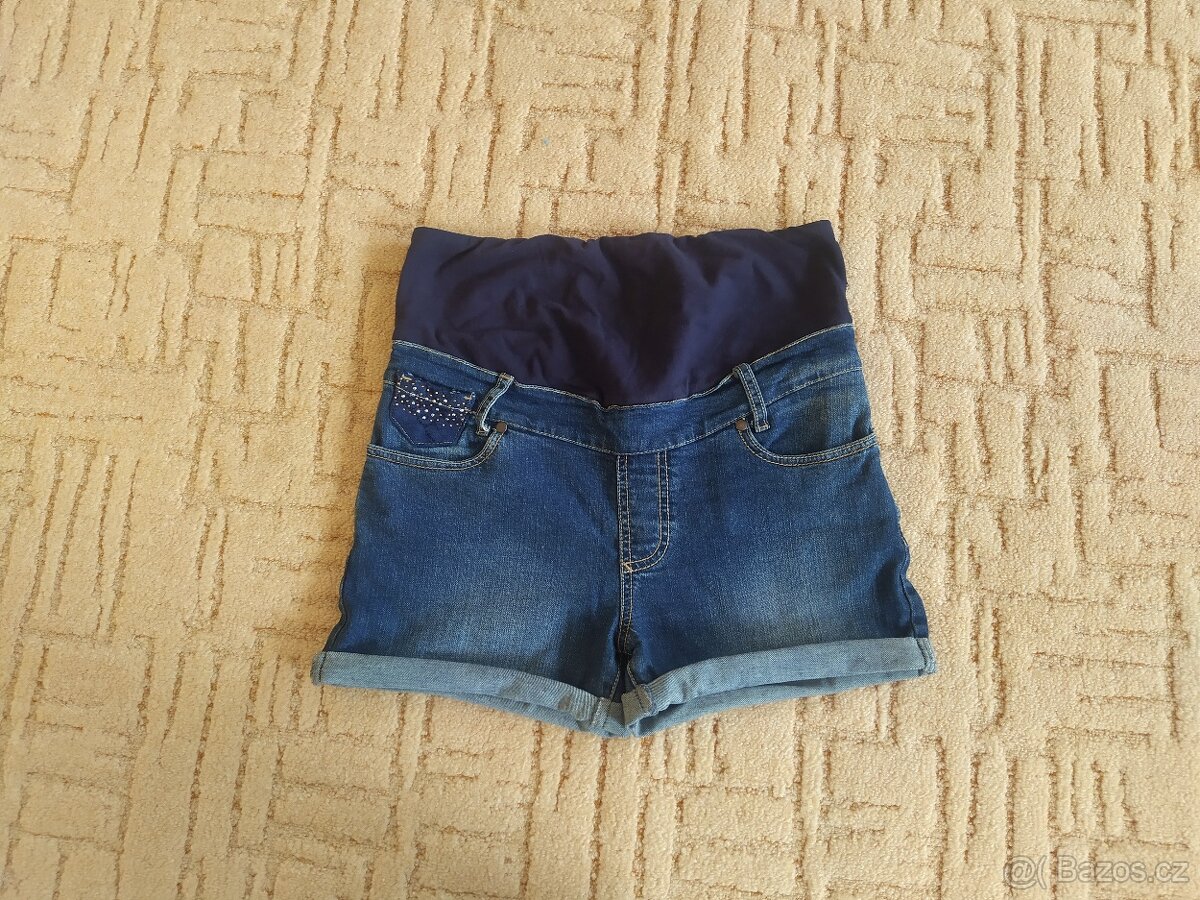 Těhotenské riflové kraťasy/šortky  36/38