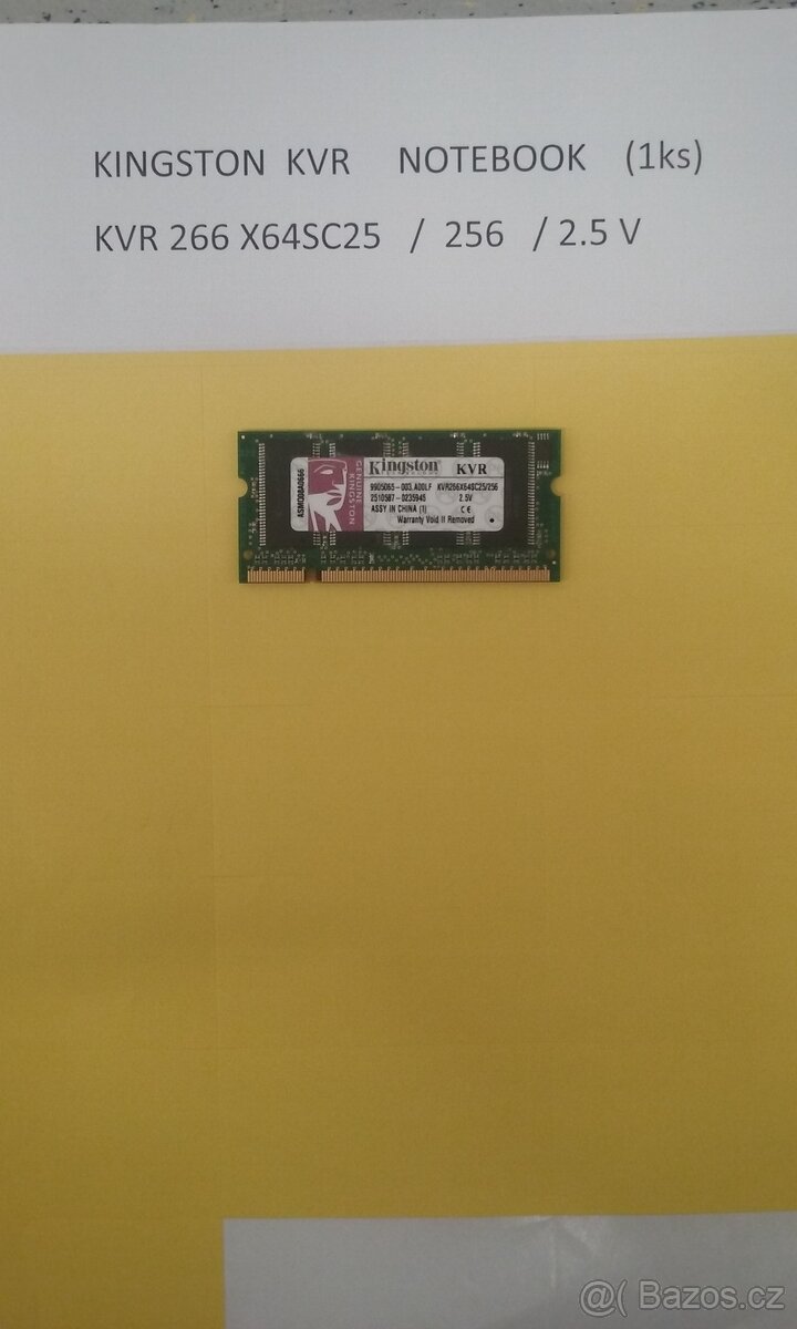 Paměti Kingston KVR 266
