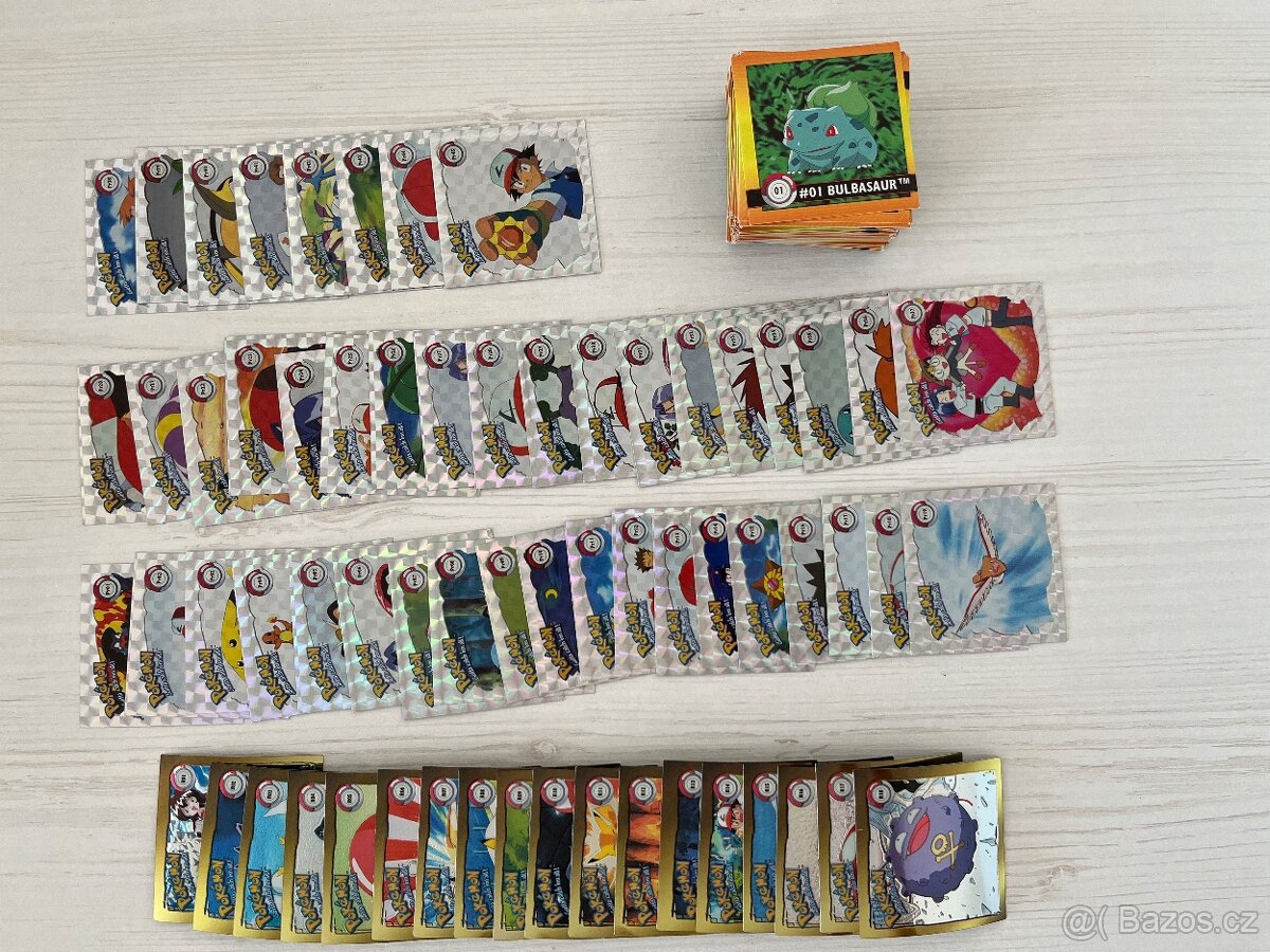 Pokémon samolepky Artbox 1999 komplet