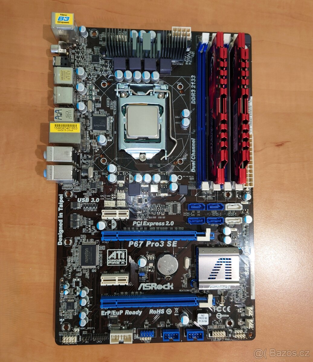ASRock P67 Pro3 SE + i7 2600K + 16 GB RAM + Intel Cooler