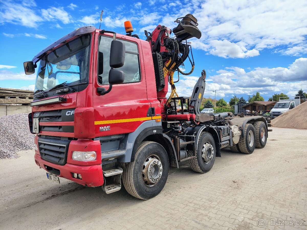 DAF CF 85.410 8x4 Kontejner + HNJ