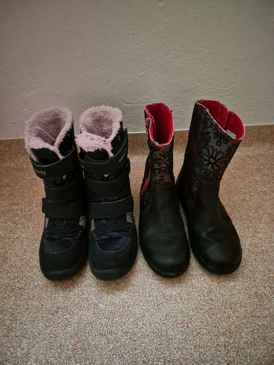2x zimní boty Superfit a Desidual vel. 33/34