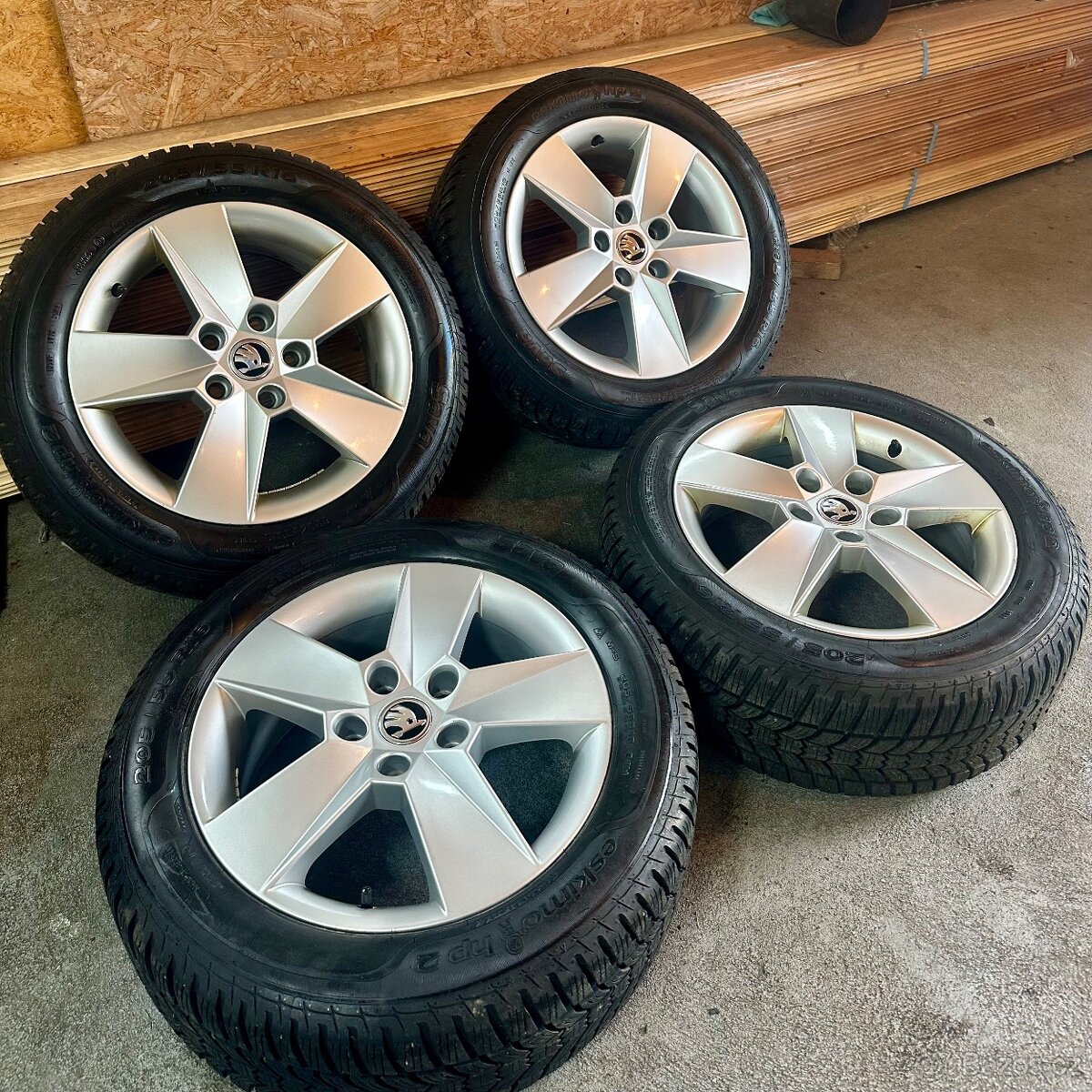 ALU Kola ŠKODA 5x112 R16 ILIAS Zimní Pneu 205/55/16