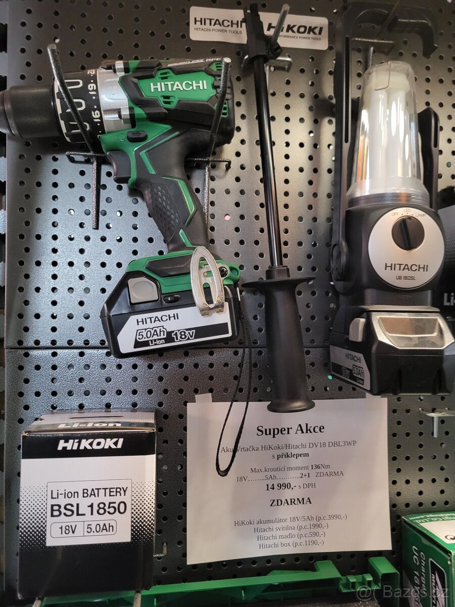 Aku vrtačka HITACHI 18V...........136Nm....Nová