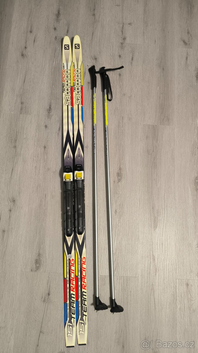 Běžecké lyže běžky Salomon velikost 151 vázání SNS hůlky