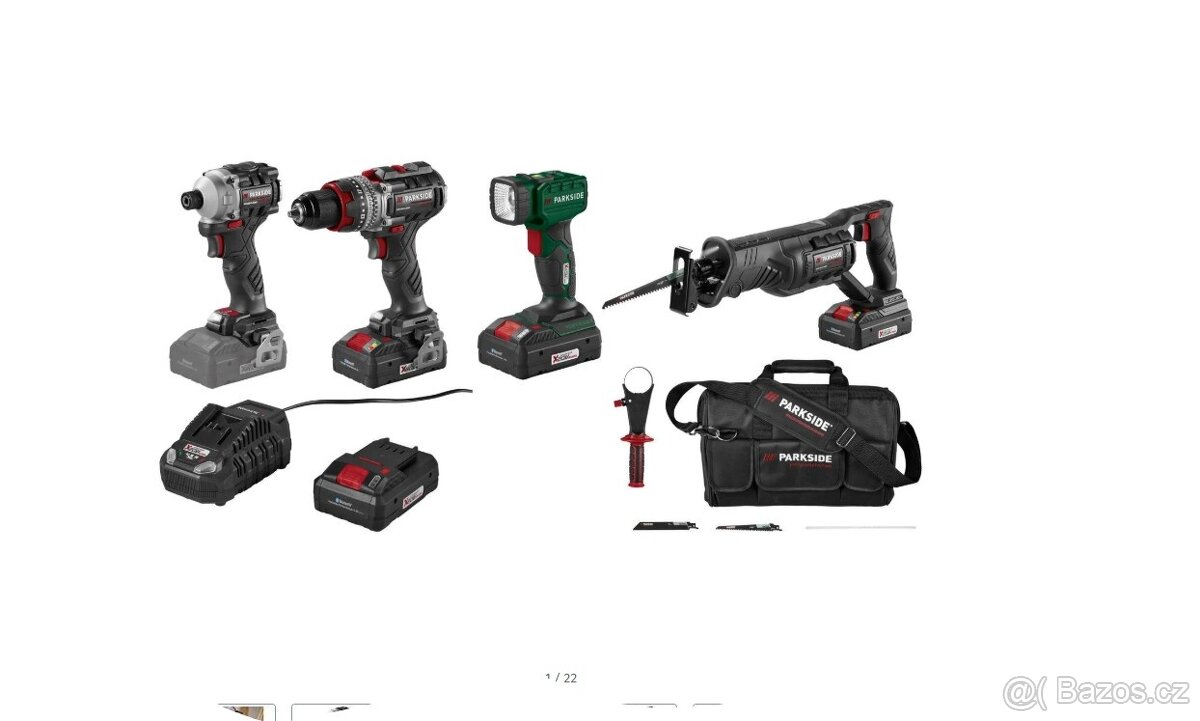 Parkside Kombinovaná sada aku nářadí, 7dílná