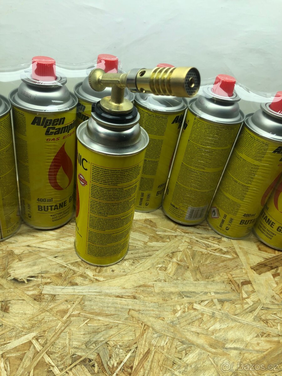 Mosazný hořák + 4x kartuš