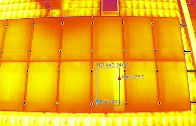 Termovizní kontrola fotovoltaických elektráren. FVE