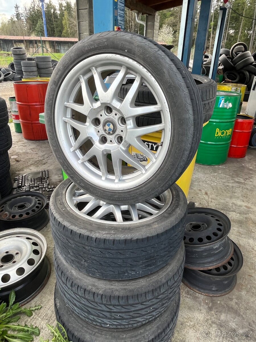 4x al kola 5x120 17 + pneu letní 215/45 ZR17 91Y