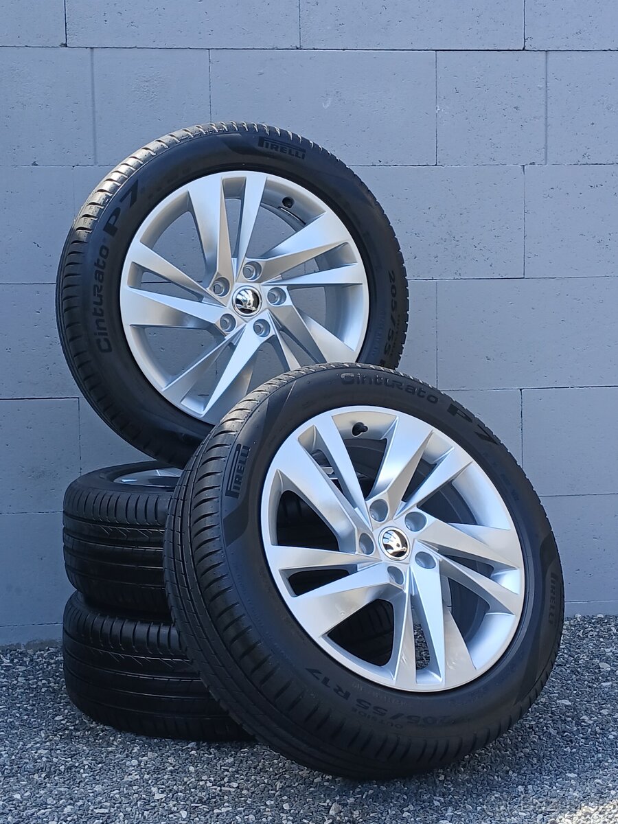 Nová orig alu kola Škoda Octavia IV Bridgestone 205/55/17