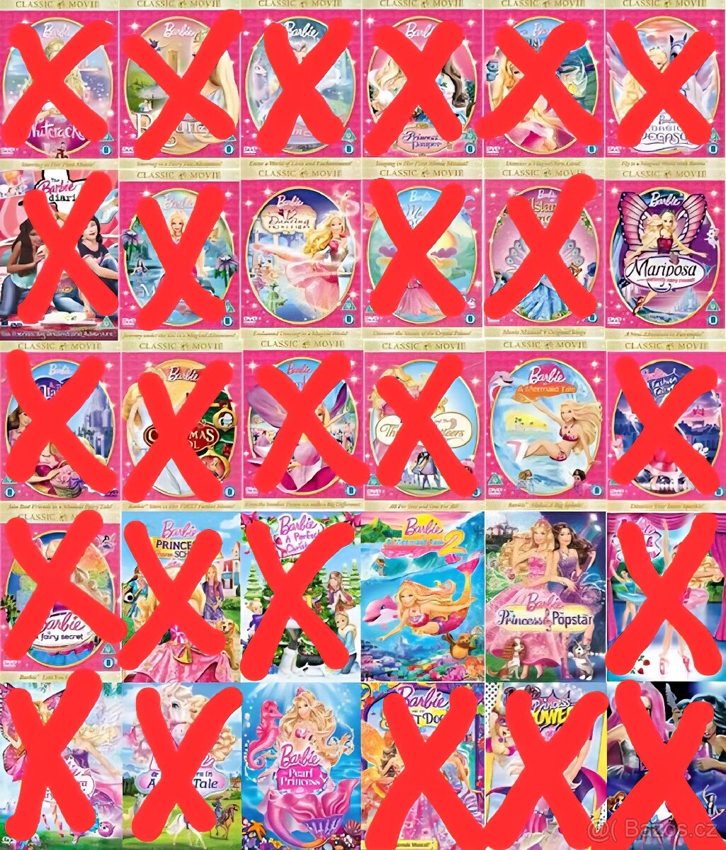 Koupím Barbie filmy na DVD