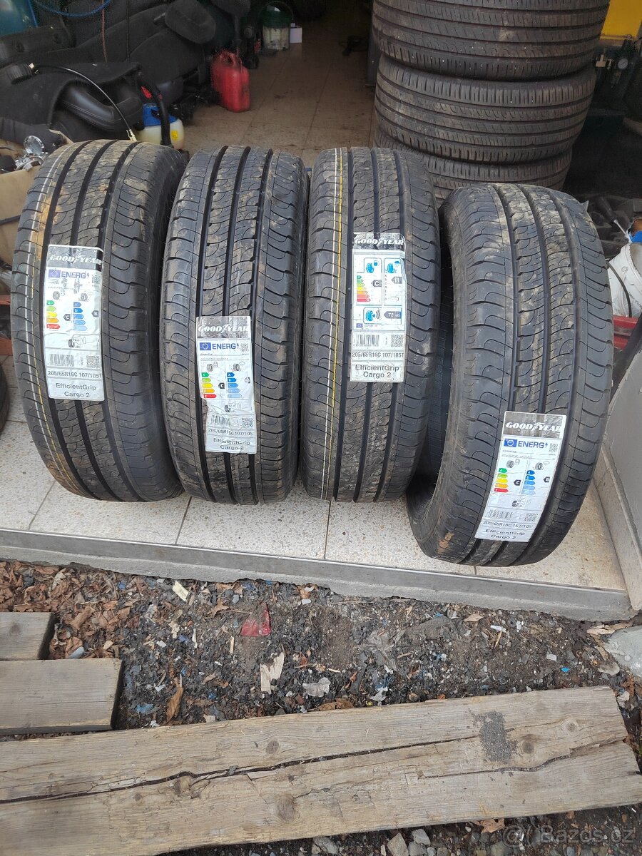 Prodám nové letní pneu 205/65/16c Goodyear Cargo 2