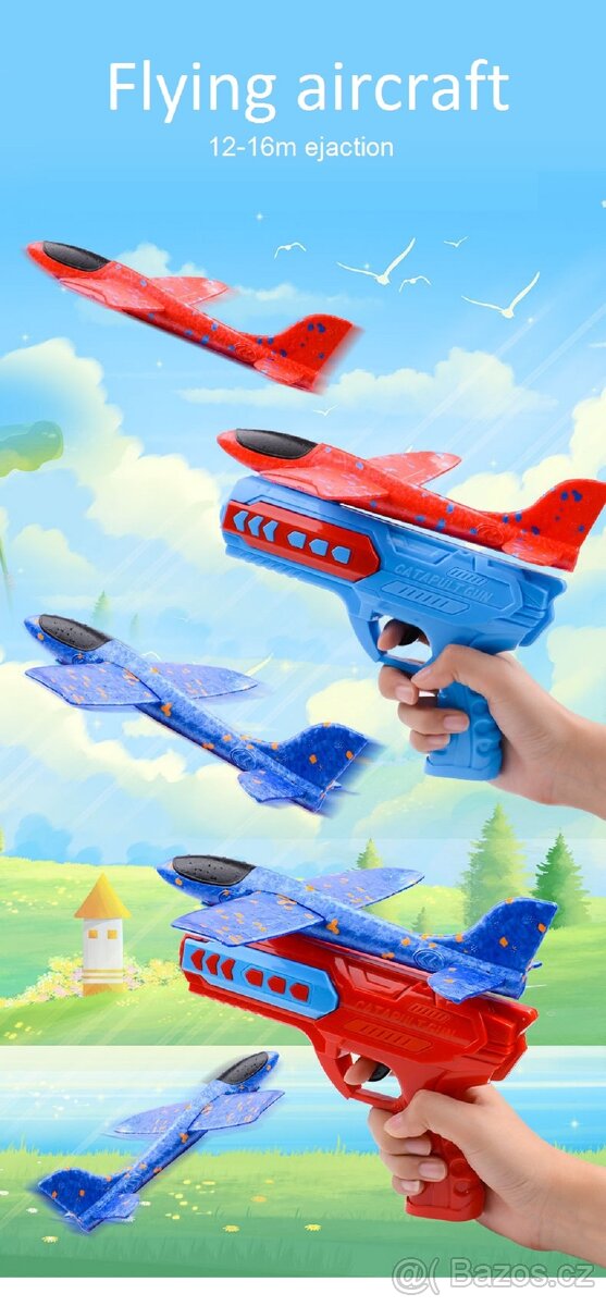 Polystyrénové letadlo s vystřelovací pistolí