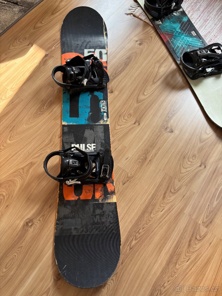 Snowboard Salomon 150 + vázání M/L/XL