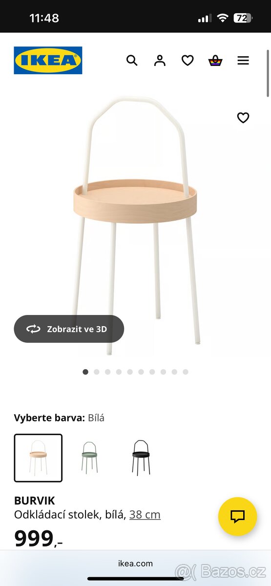 Křesla Fröset Ikea a stoleček Burvik