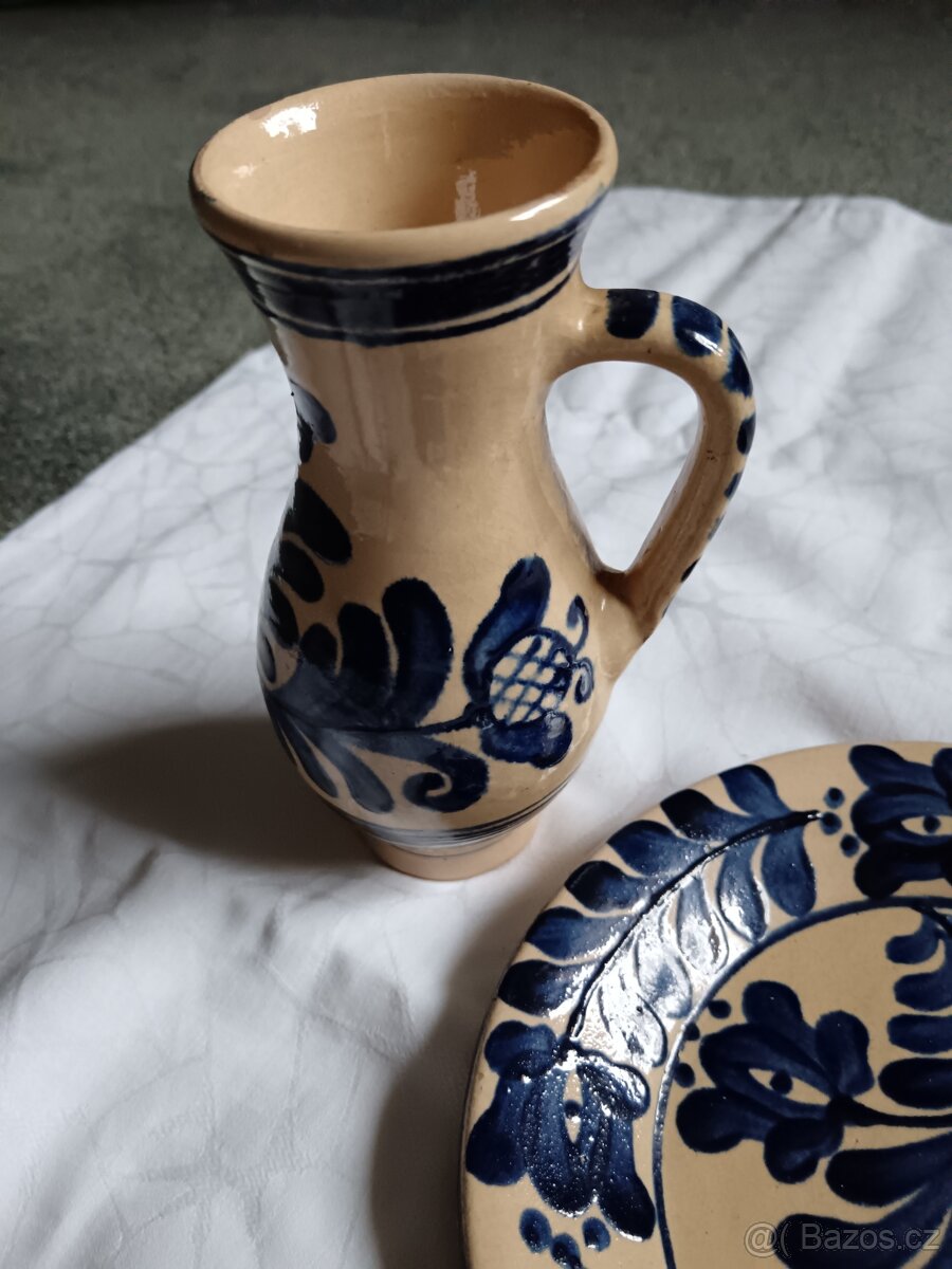 Prodám starý talířek se džbánkem