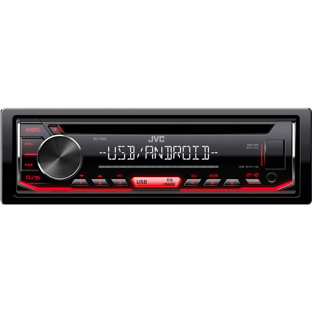 JVC autorádio s CD/MP3/USB/AUX