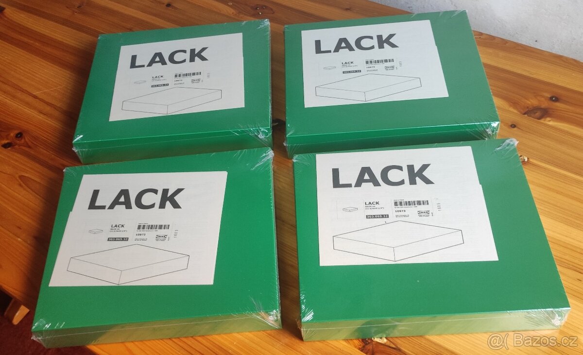 Zelené poličky lack ikea, 30x26 cm