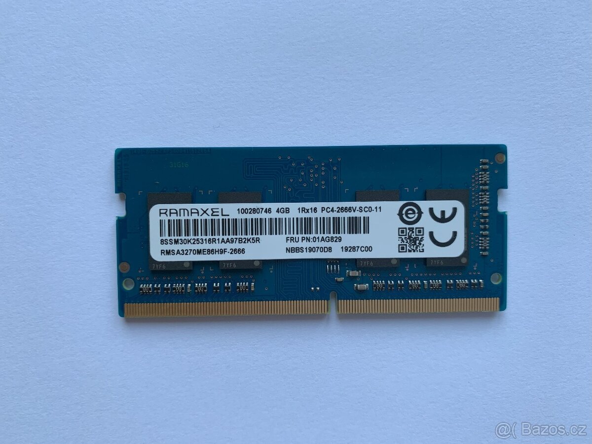 RAM paměť Ramaxel 4GB DDR4 2666 MHz