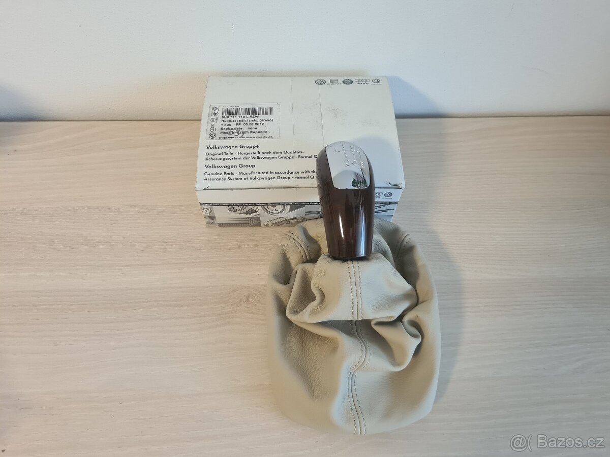 NOVÁ Řadící páka Superb 1, Tmavě hnědá 6q, sv. kůže ORIGINÁL