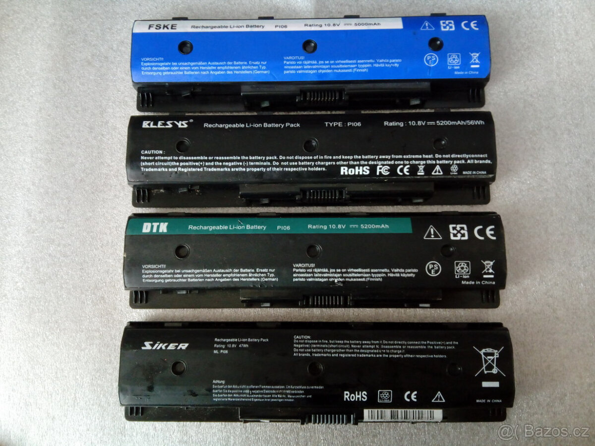 baterie PI06 pro notebooky HP Pavilion a Envy (2.5hod)