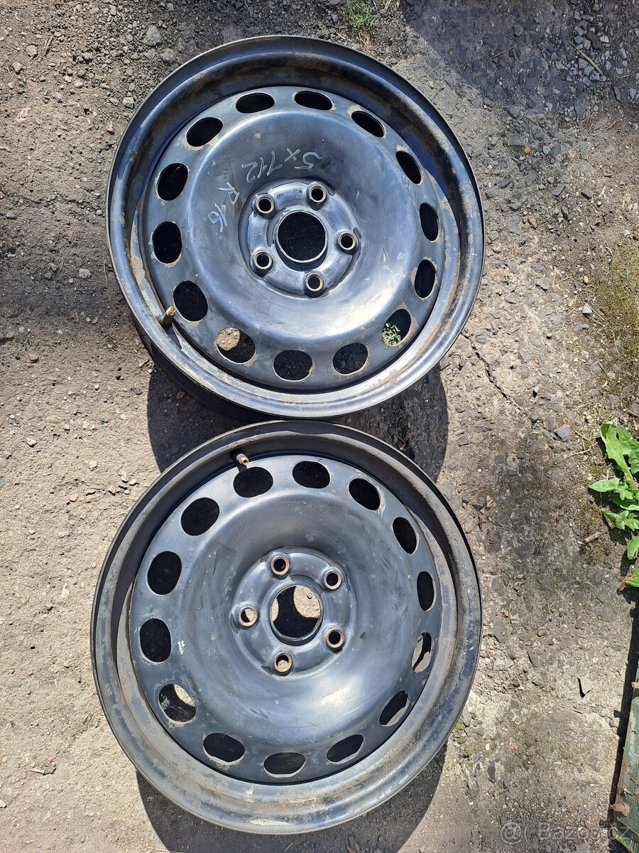 2x plechové disky 5x112 R16