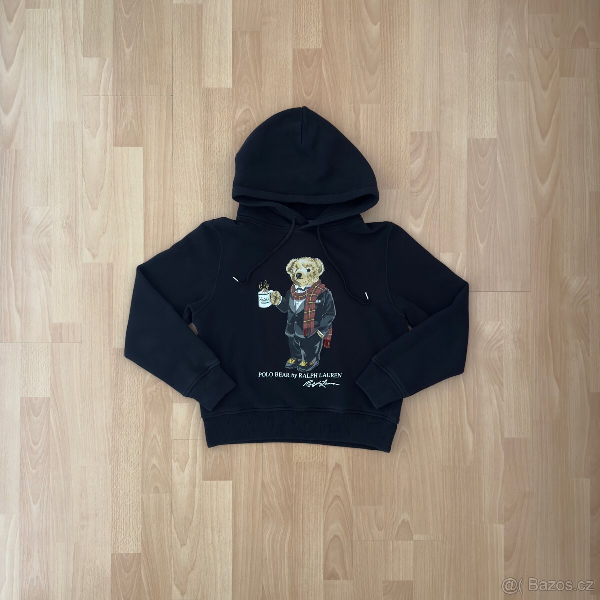 Ralph Lauren Polo černá mikina s motivem medvěd