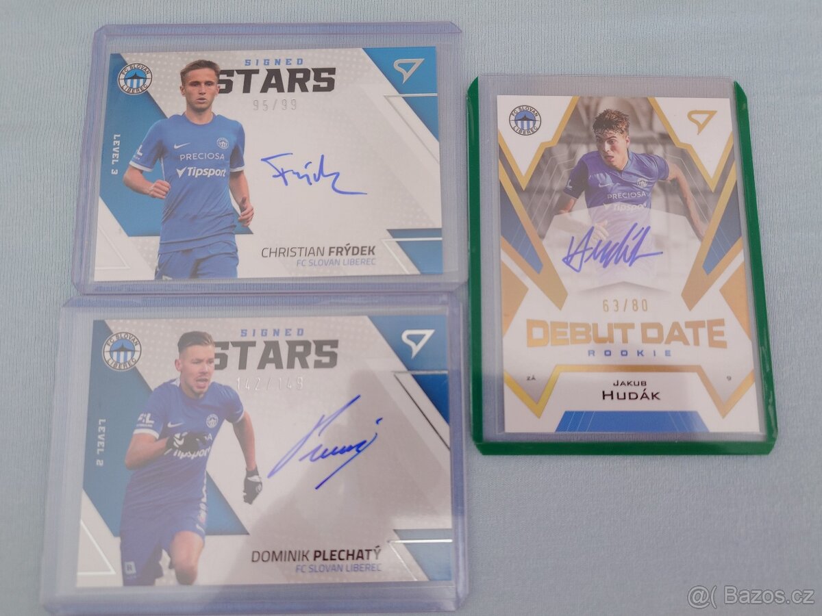 Fotbalové kartičky podpisy FC Slovan Liberec sportzoo
