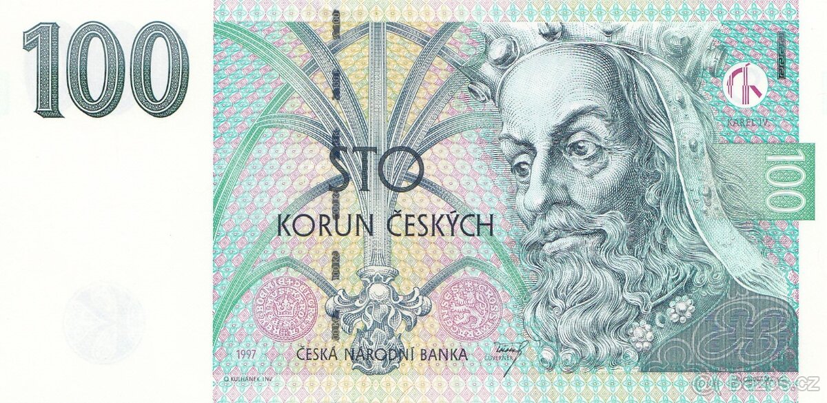 100 Kč 1997 serie C,G,F,H Stav UNC