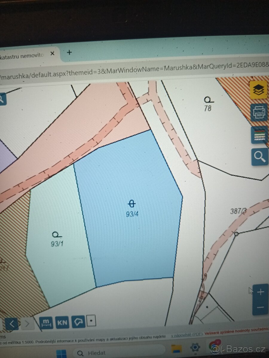 Stavební parcela 1030m v Chotči u Prahy