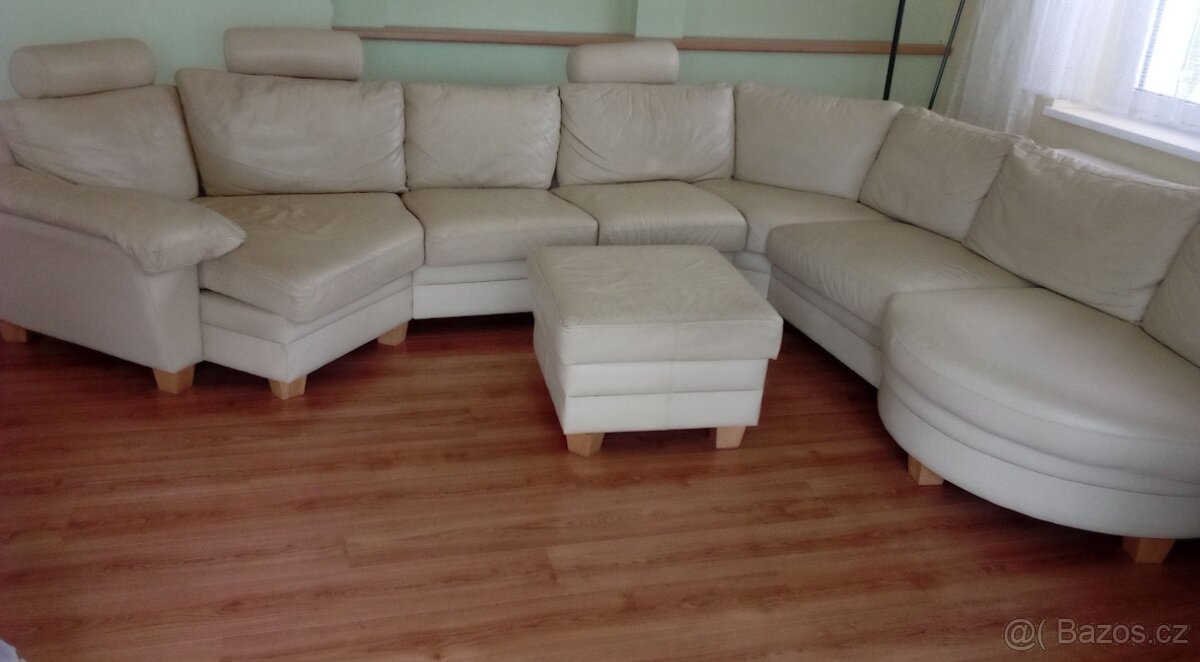kožená sedací souprava ZDARMA