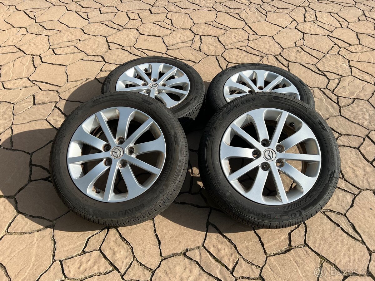 Originální alu disky Mazda 16” s pneumatikami Barum