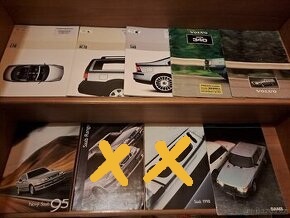 Prodám dobové prospekty Saab a Volvo
