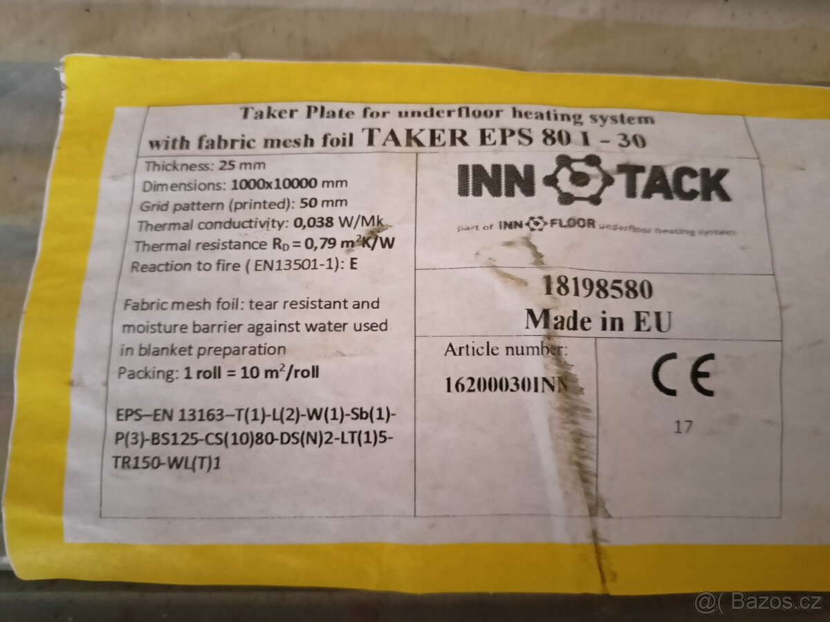 Polystyrenové desky s rastrem EPS 80 5 ks po 10 m2