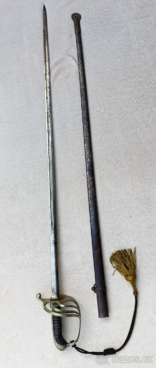 Francouzský důstojnický Palaš / kord s pochvou a třapcem