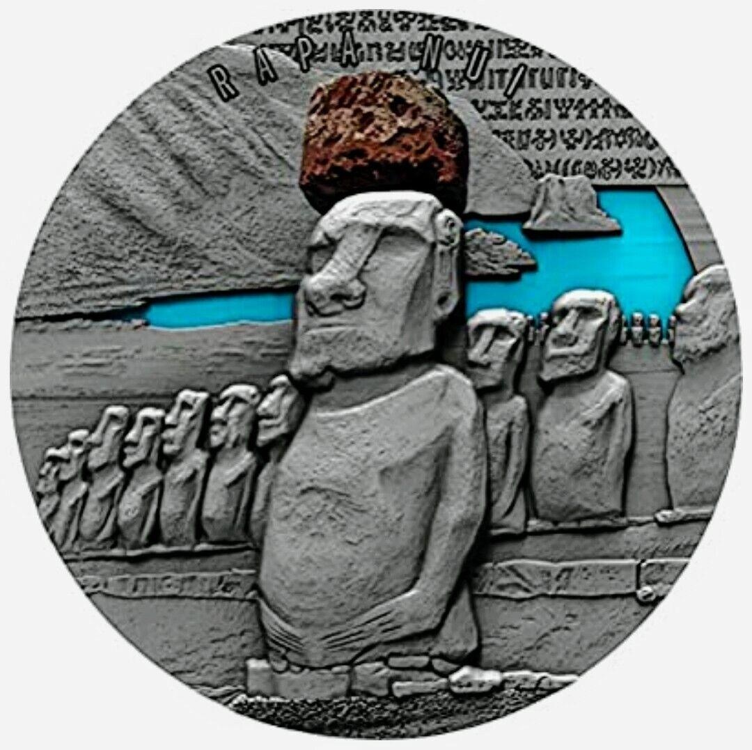 Stříbrná mince 2 Oz Rapa Nui 2020 Antique Standard