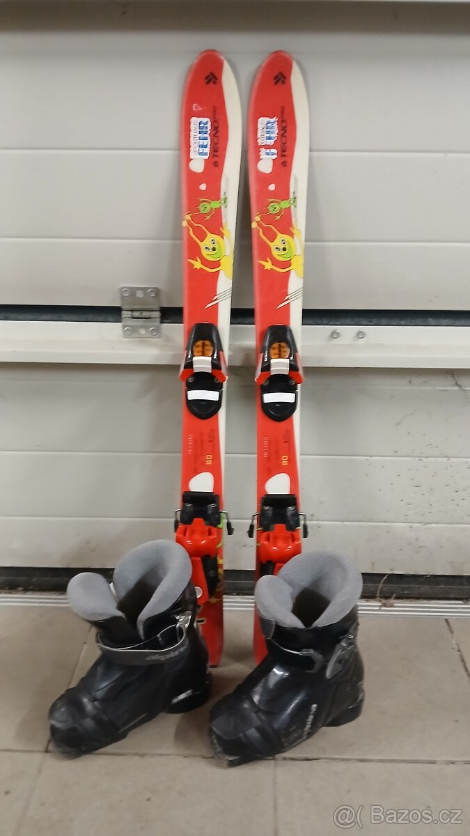 Set dětských lyží - 90 + boty 31