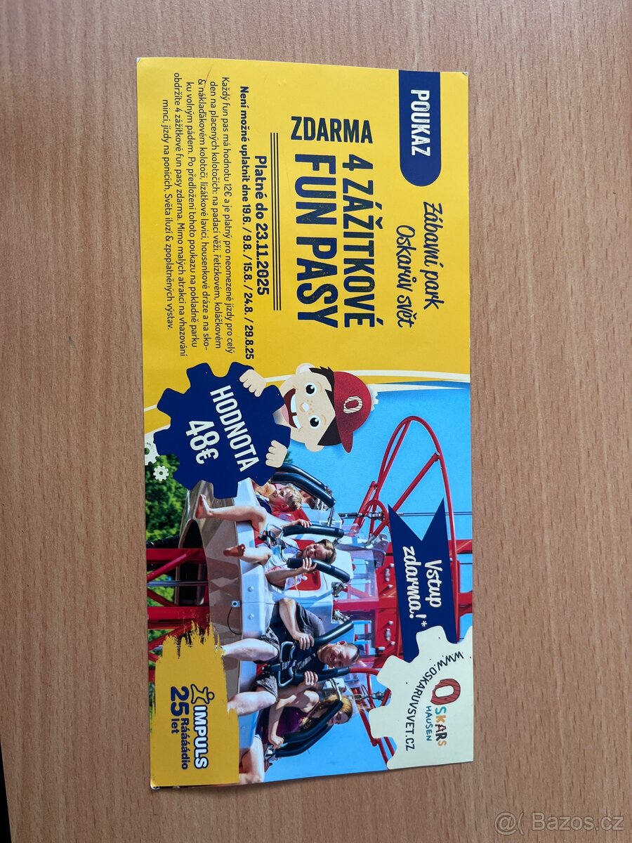 Poukaz do zábavnéko parku