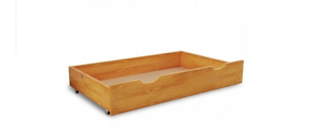 Postel dřevěné s matrací, a úložným šuplikem