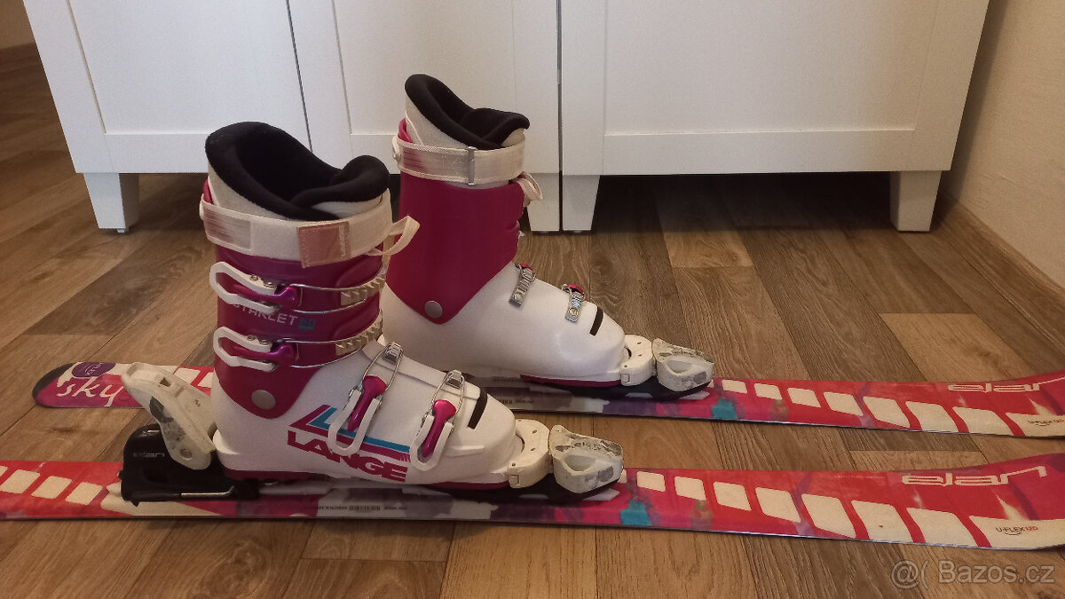 Dívčí lyžáky Lange STARLET 60 (35–36) a lyže Elan (120 cm)