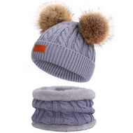 zimní set, rukavice a nákrčník, nový, v.86-110