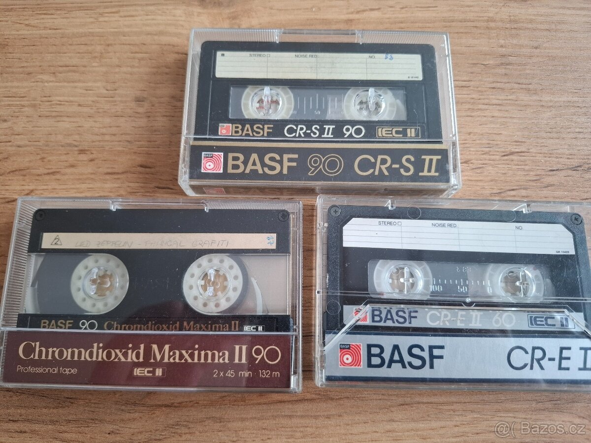 Audiokazety Basf typ II Chrome 3ks
